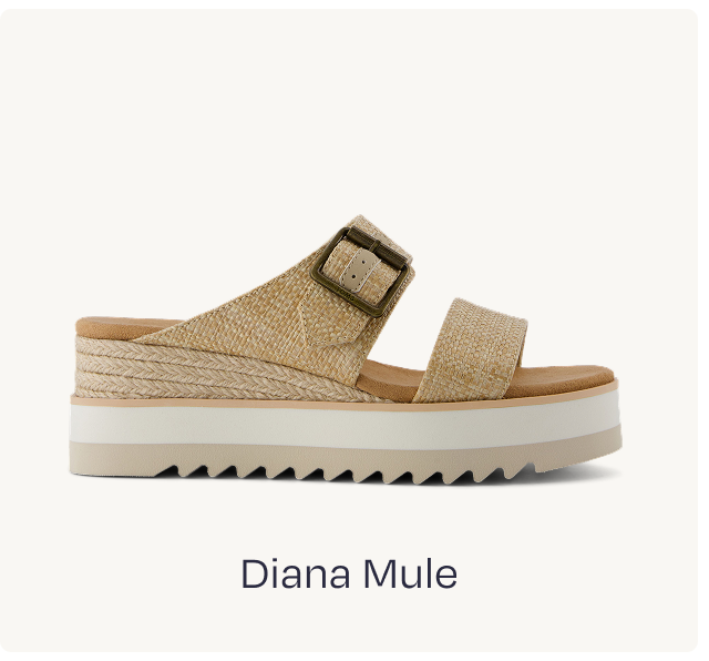 Diana Mule Buckle Wedge Sandal