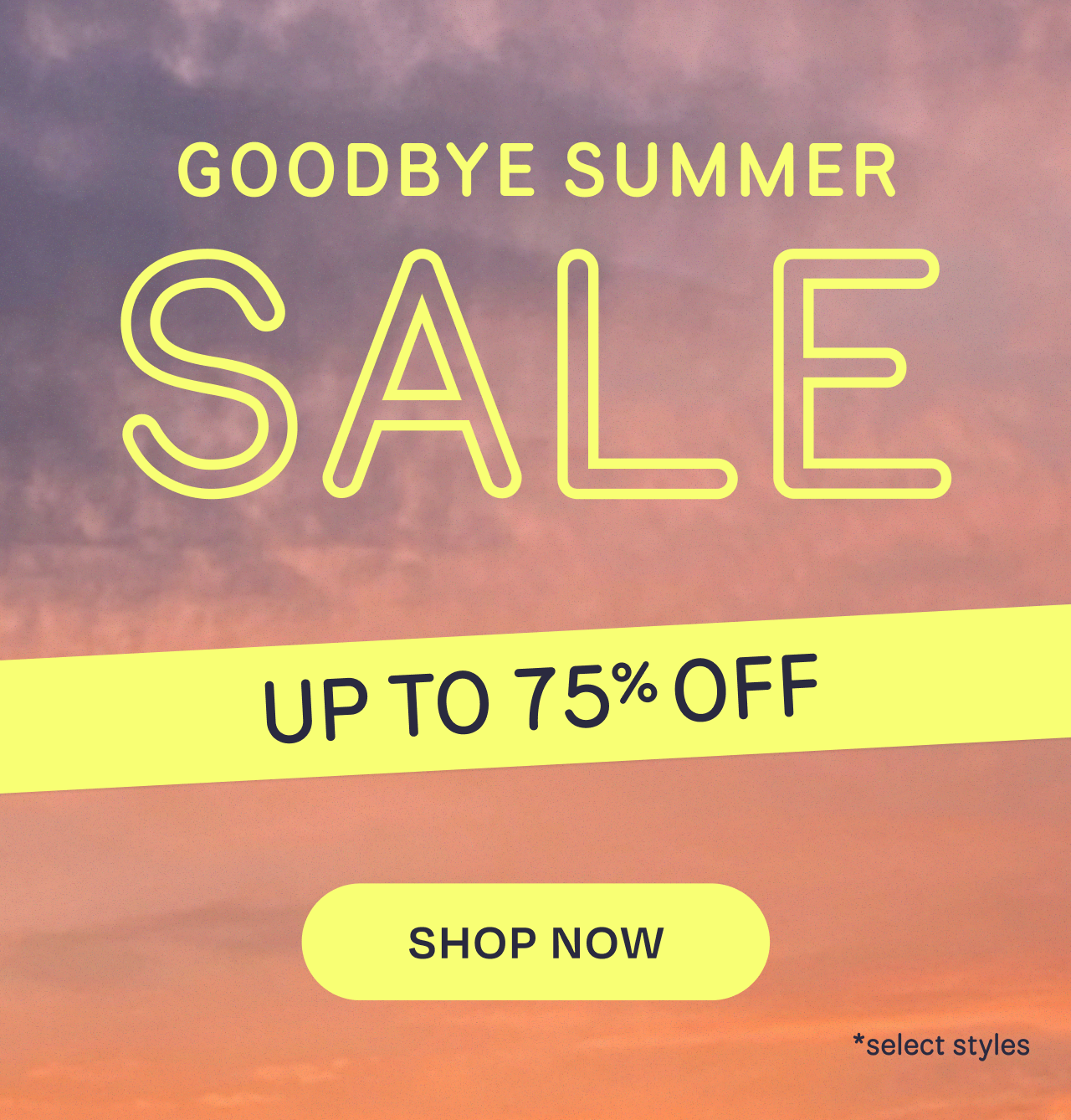 Goodbye Summer Sale