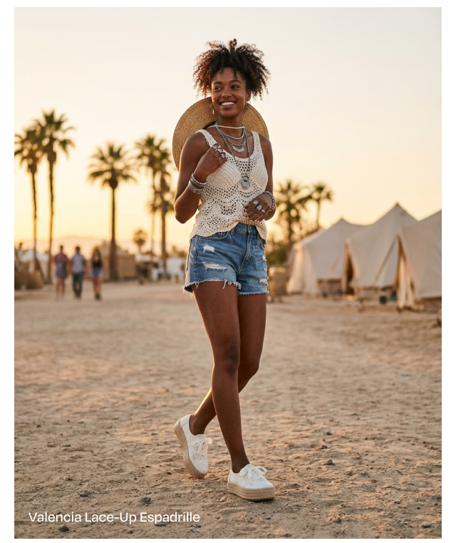 Valencia Lace-Up Platform Espadrille