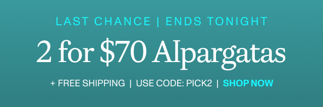 2 for $70 Alpargatas