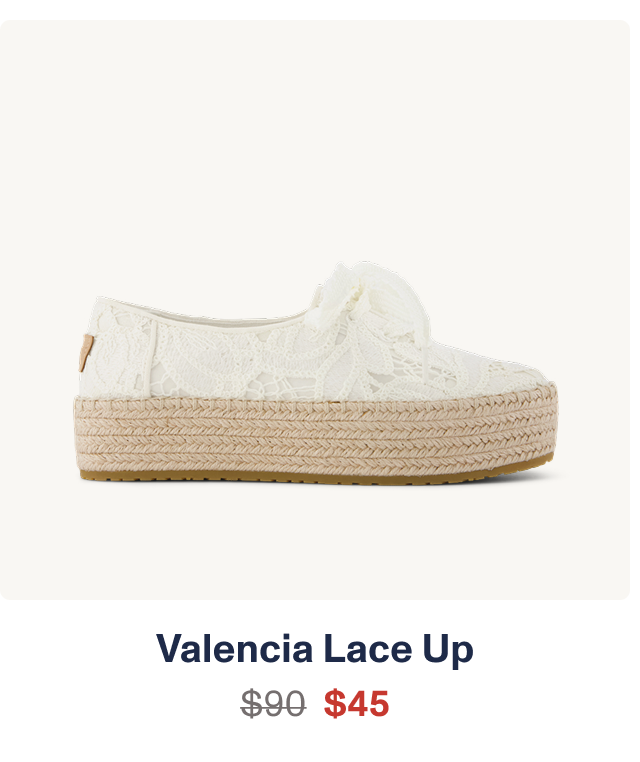 Valencia Lace-Up Platform Espadrille