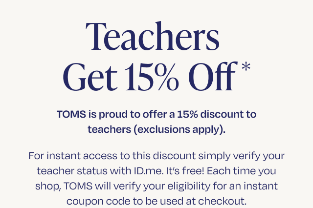 Teachers Get 15% Off - Image