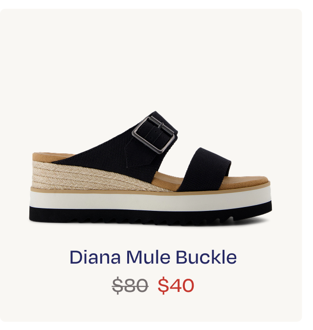 Diana Mule Buckle Wedge Sandal
