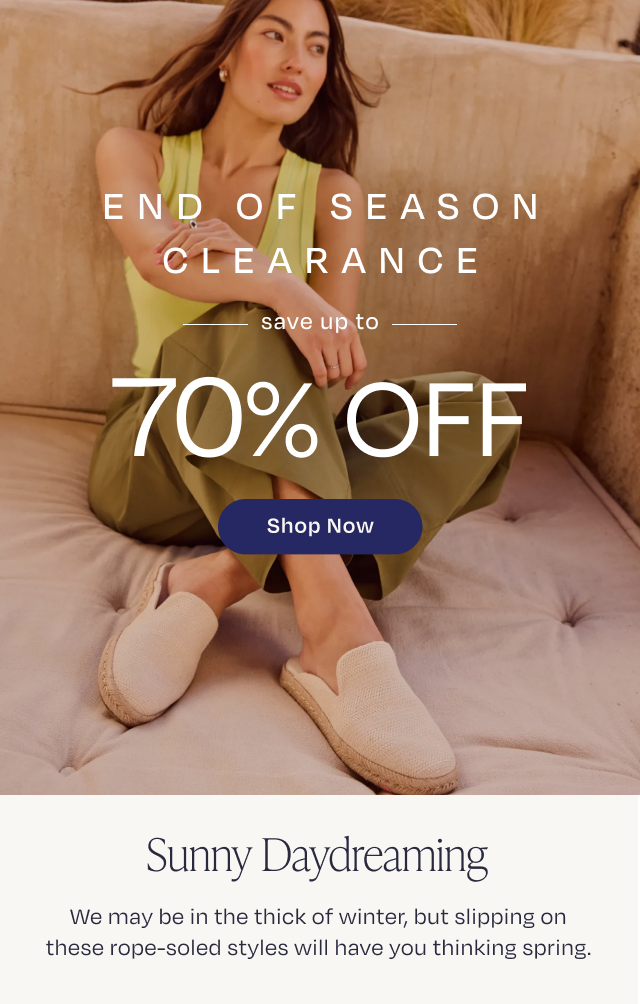 End of Season Clearance: Save Up to 70% Off