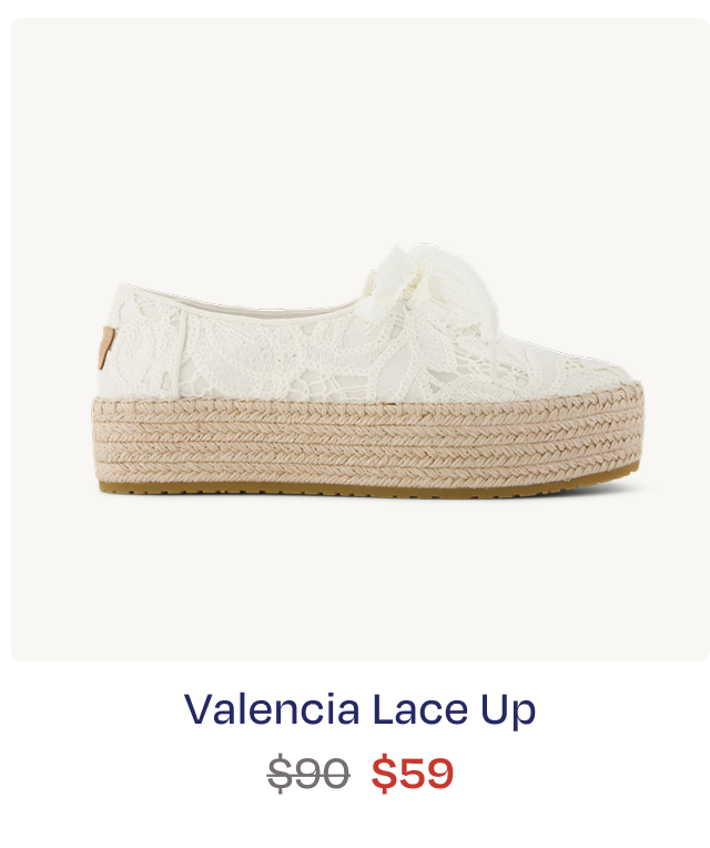 Valencia Lace-Up Platform Espadrille