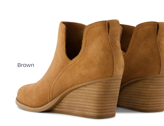 Gwen Brown Suede Wedge Boot - Image