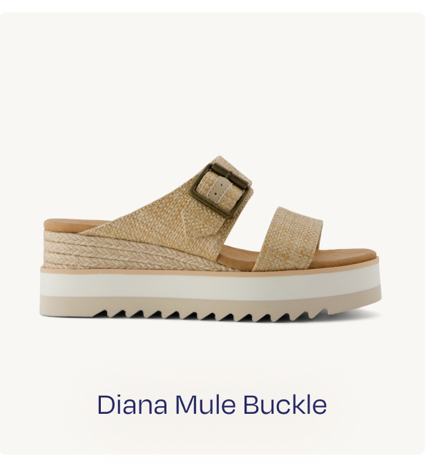 Diana Mule Buckle Wedge Sandal