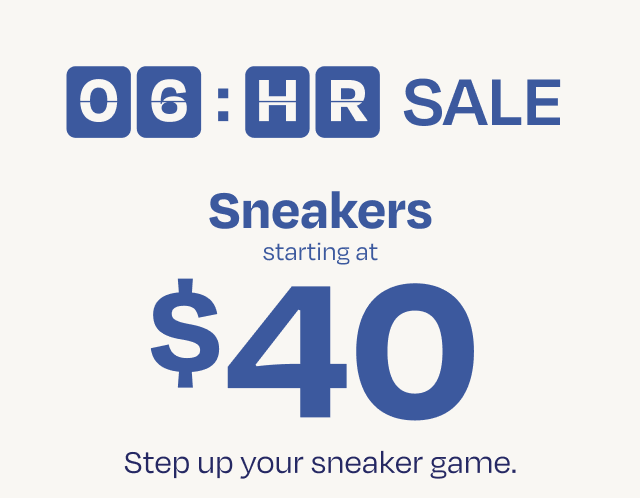 Sneakers starting at $40