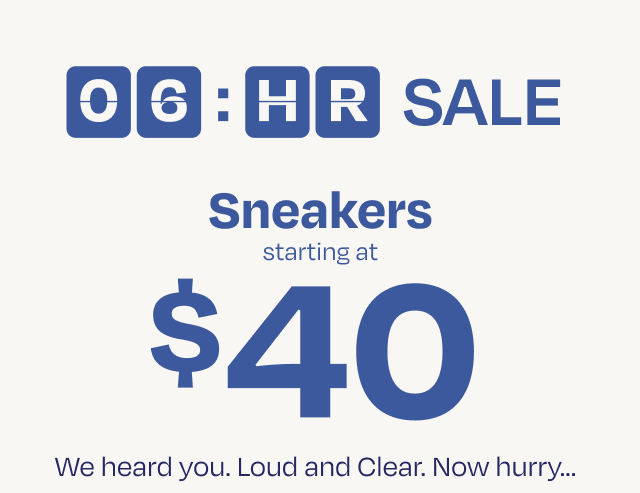 Sneakers starting at $40