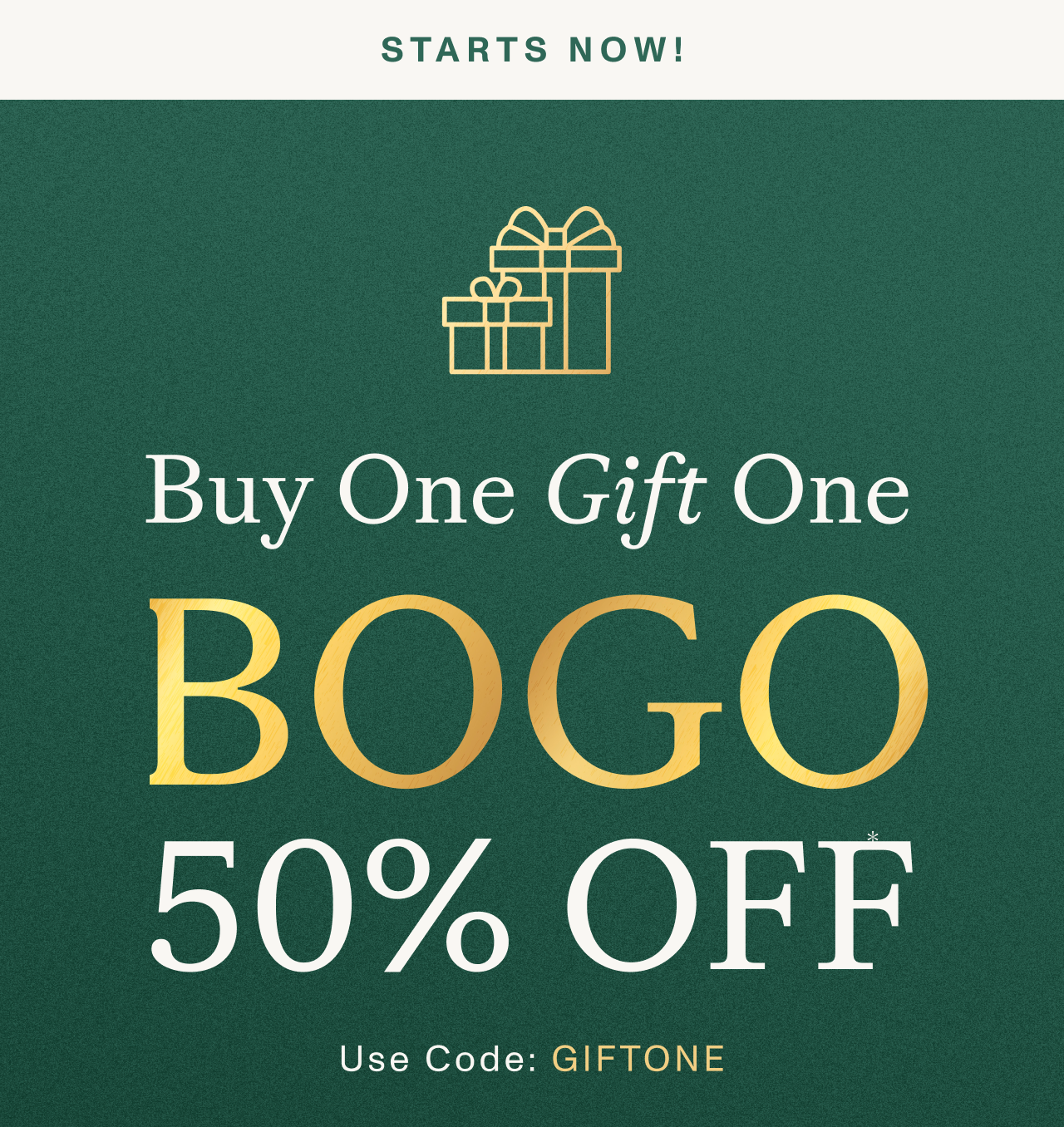 Buy One Gift One 50% Off