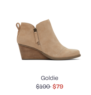Goldie Oatmeal Suede Wedge Boot - Image