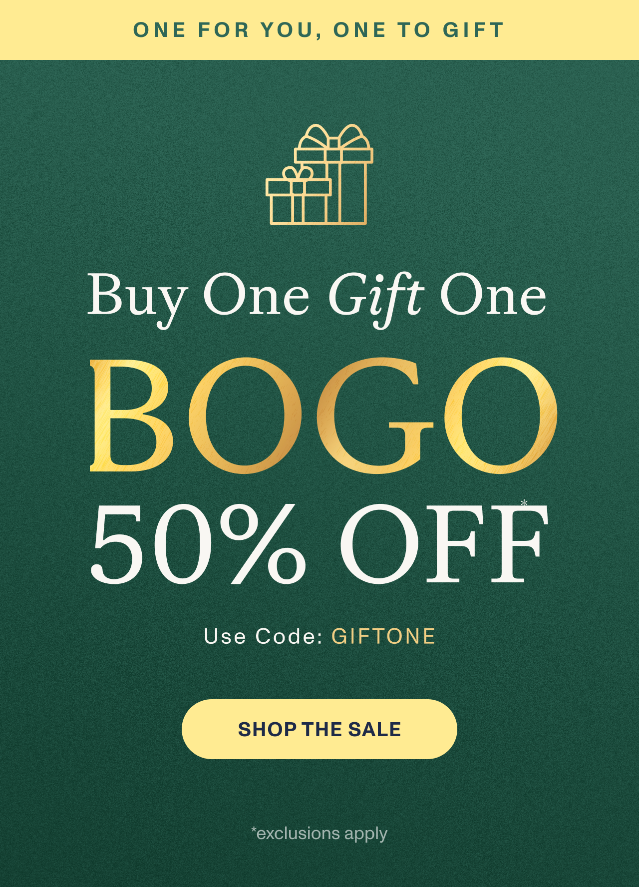 Buy One Gift One 50% Off