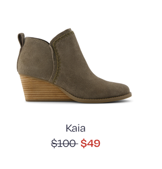 Kaia Olive Suede Wedge Boot - Image