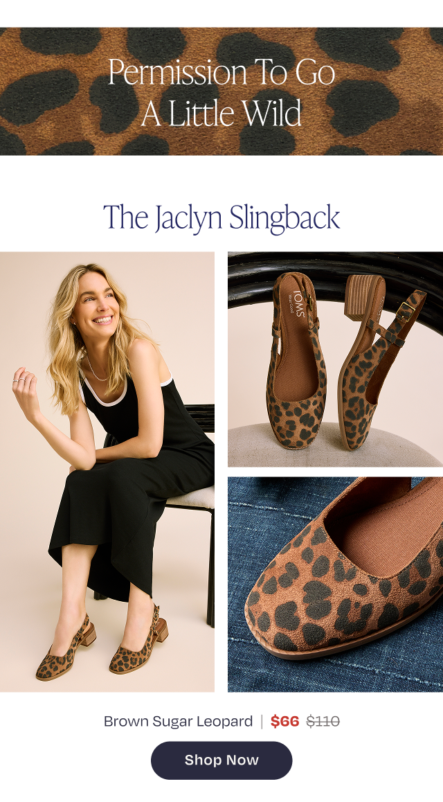 The Jaclyn Slingback Brown Sugar Leopard
