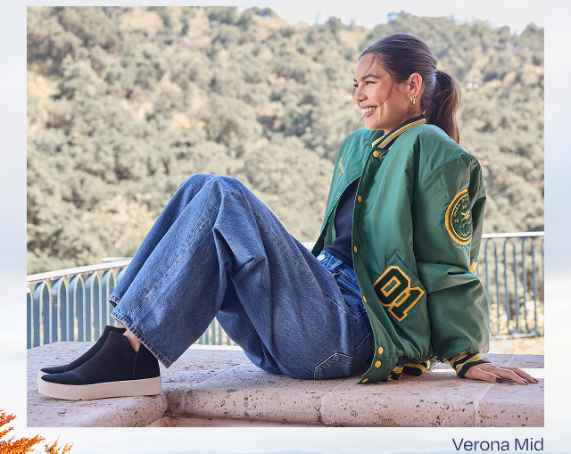 Verona Mid Black Suede Platform Sneaker - Image