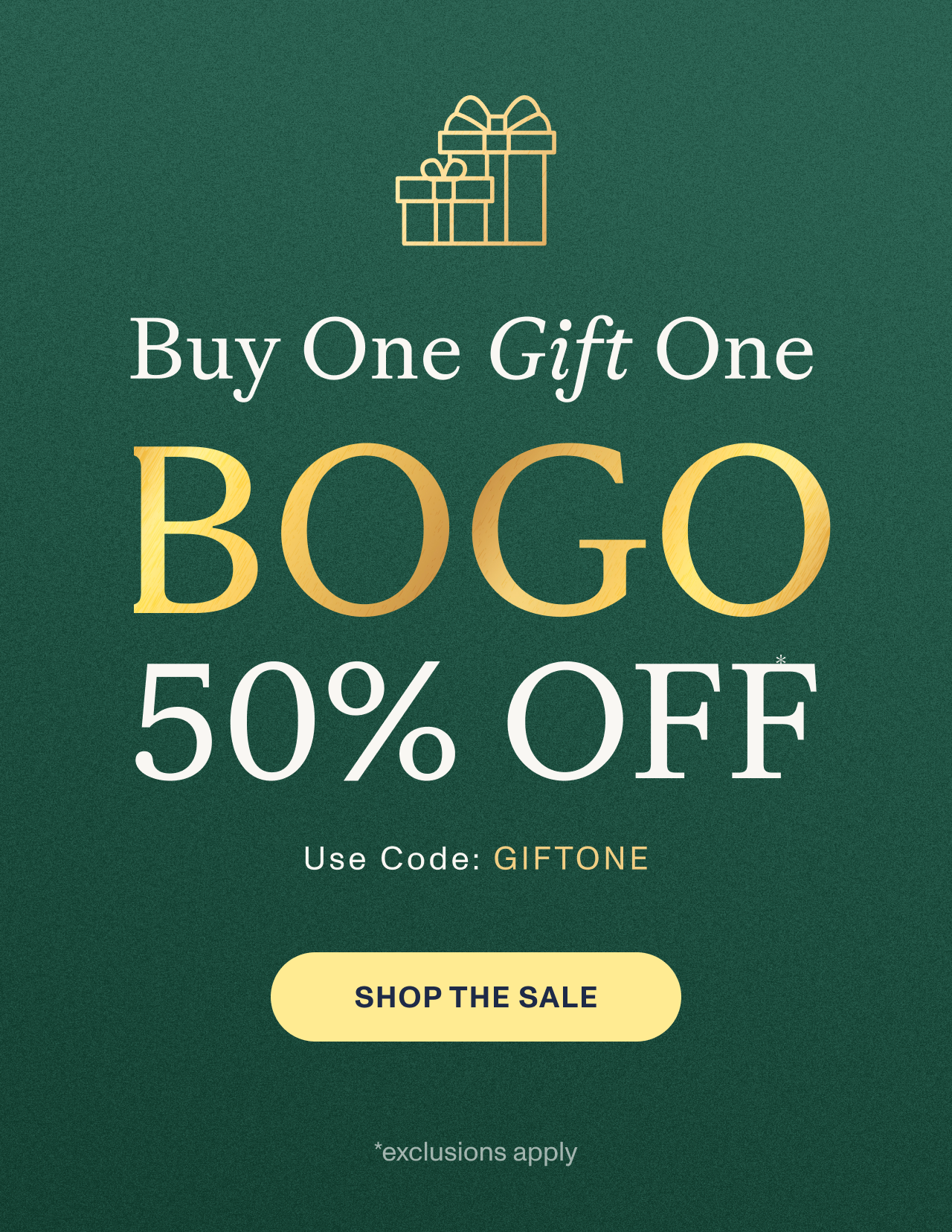 Buy One Gift One 50% Off