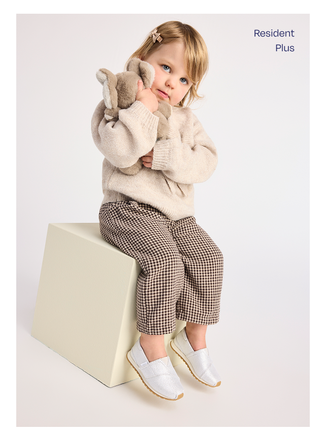 Resident Plus Toddler Sneaker Silver Metallic Twill - Image