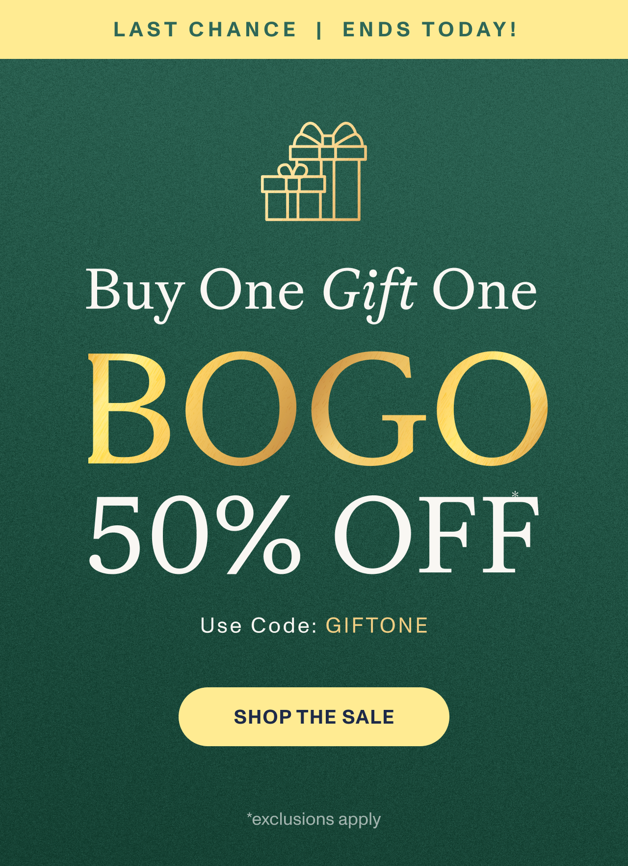 Buy One Gift One 50% Off