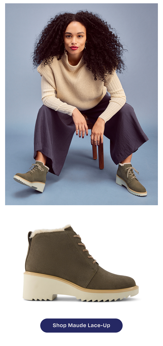 Shop Maude Wedge Lace-Up Boot - Button