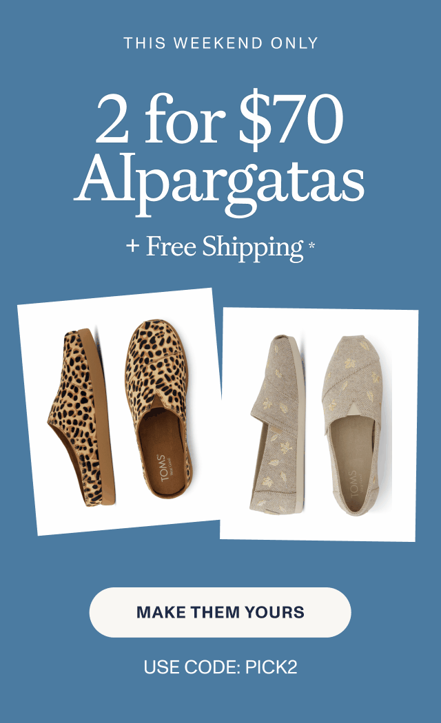 2 for $70 Alpargatas