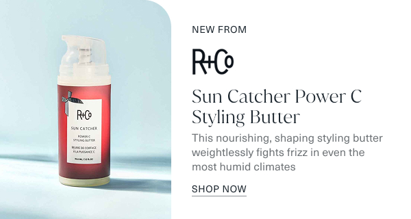 new from rand co. suncatcher power c styling butter. this nourishing, shaping styling butter weightlessly fights frizz in even the most humid climates. shop now.