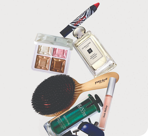 an assortment of products to help get you ready in a flash