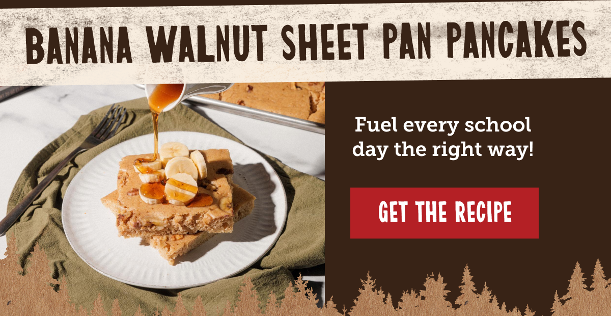 recipe: banana walnut sheet pan pancakes