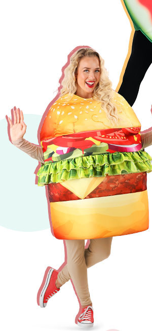Adult Deluxe Hamburger Costume