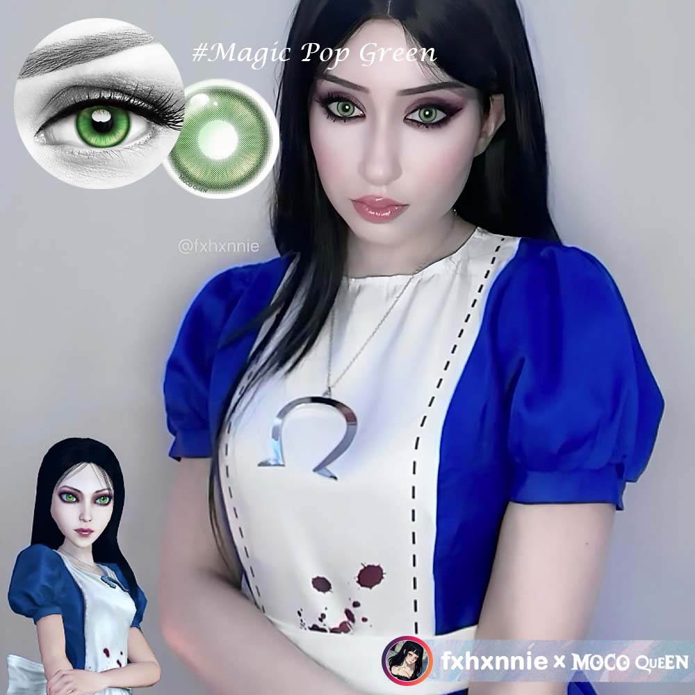 Magic Pop Green Anime Costume Contacts