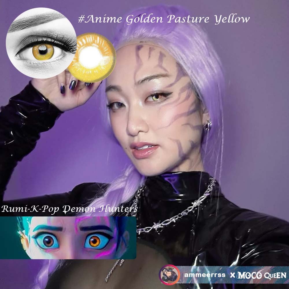 Anime Golden Pasture Yellow Costume Contacts