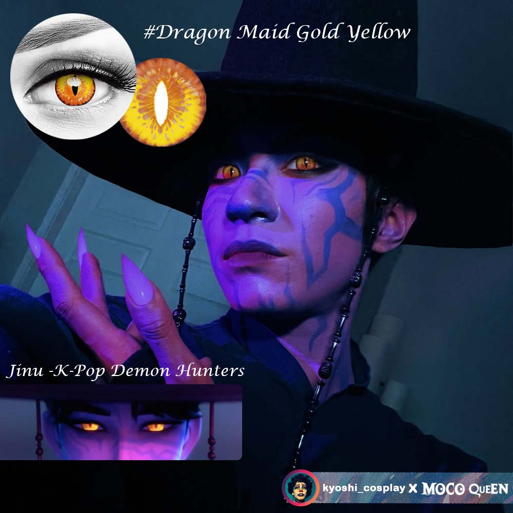 Dragon Maid Gold Yellow Contact Lenses