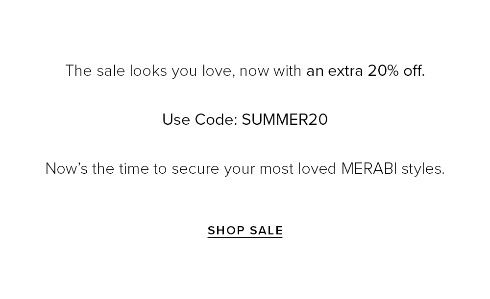 An Extra 20% Off Summer Sale Lines