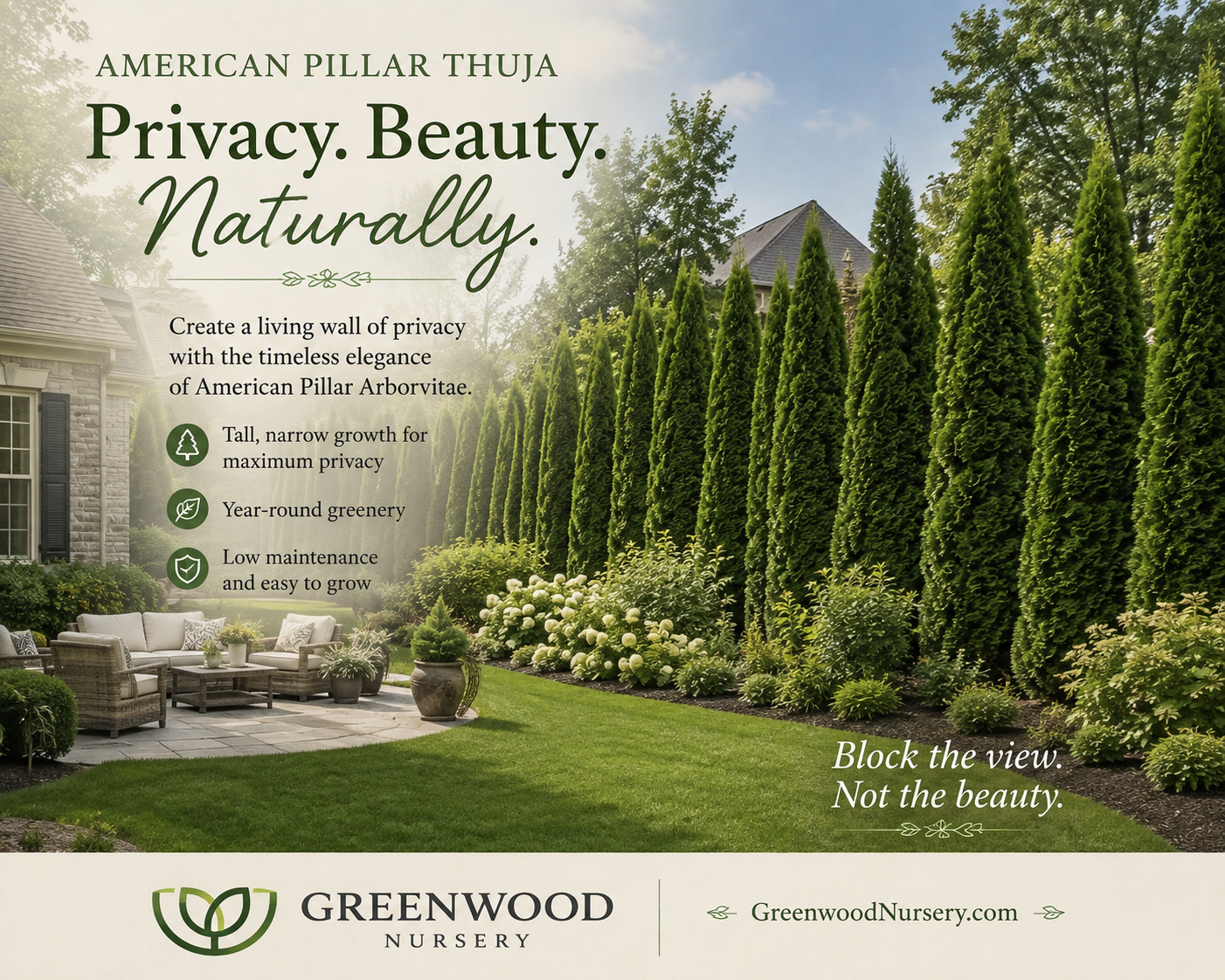 American Pillar Privacy Hedge