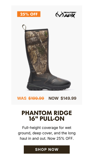 25% off | was $199 is now $149.99 | Rocky Phantom Ridge x Buckmasters 16