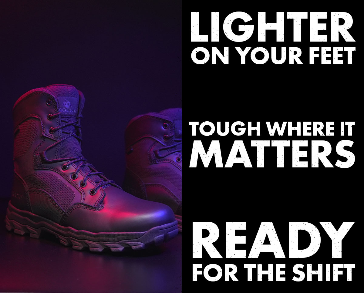 lighter on your feet.  tough when it matters.  ready for the shift