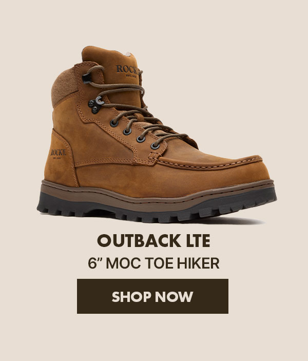 Rocky Outback LTE Moc Toe Hiker Outdoor Boot