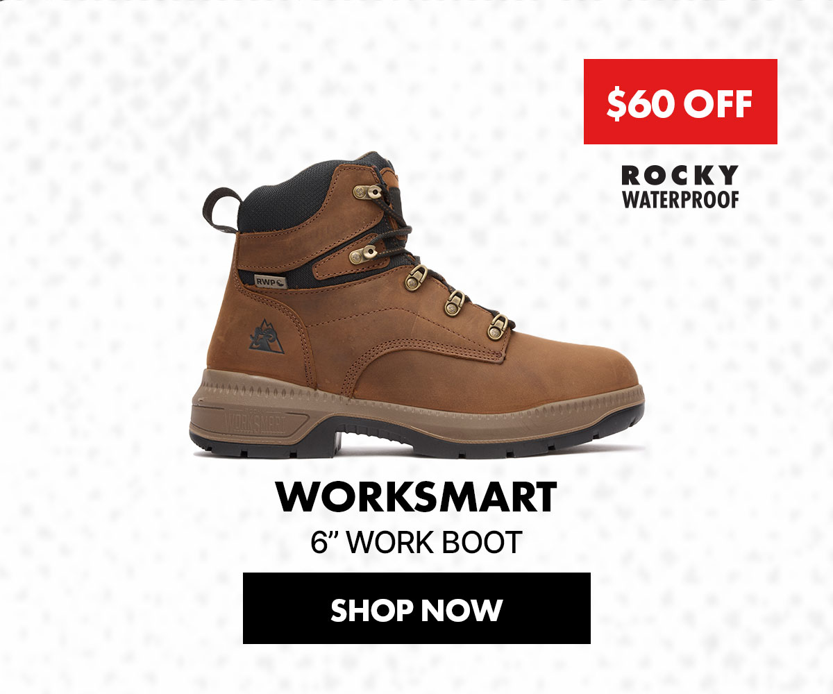 rocky boots | 3 days only | use code: 4UFRIDAY | save on worksmart work boots | Now only $69