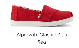 Alpargata Classic Kids Shoe Red Heritage Canvas - Image