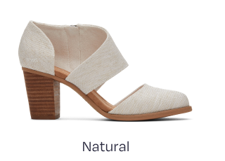 Milan Natural Closed Toe Heel - Image