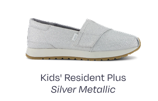Resident Plus Kids Sneaker Silver Metallic Twill - Image