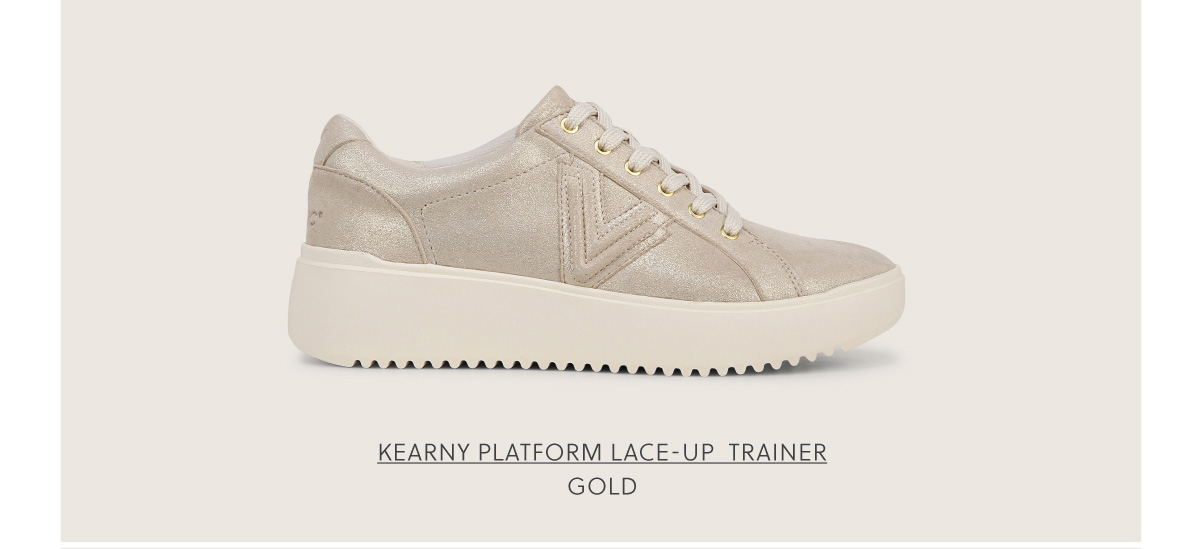 SHOP KEARNY PLATFORM LACE-UP TRAINER - GOLD