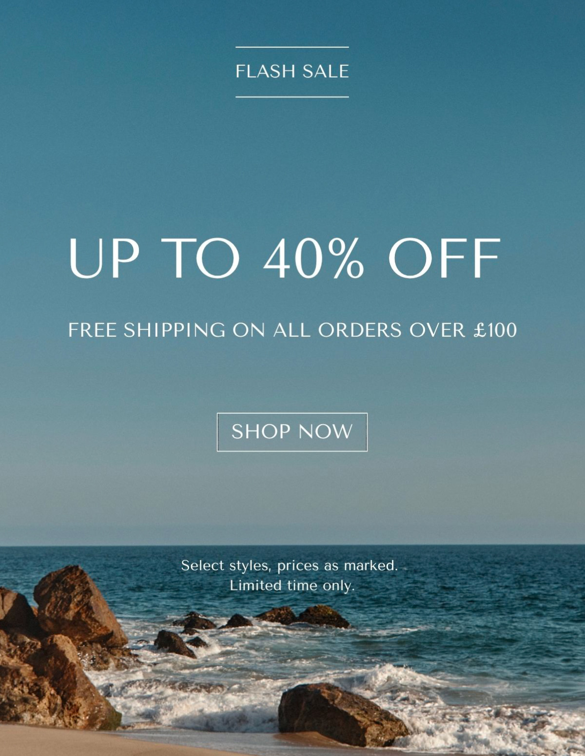 UP TO 40% OFF - FREE SHIPPING ON ALL ORDERS OVER £100 - SHOP NOW -SHOP NOW - Select styles, prices as marked. Limited time only.