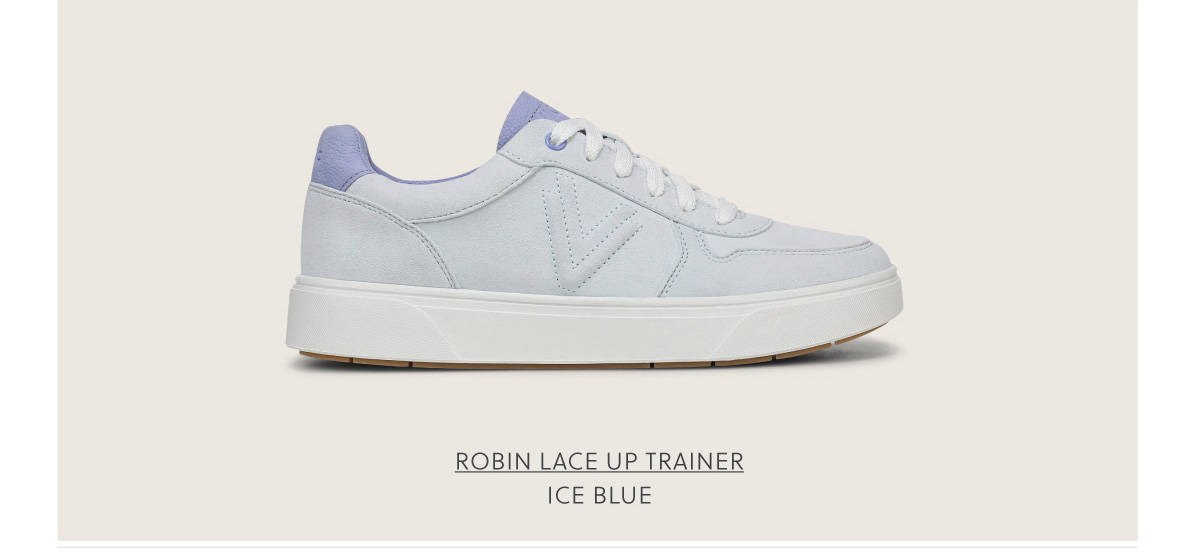 SHOP ROBIN LACE UP TRAINER - ICE BLUE