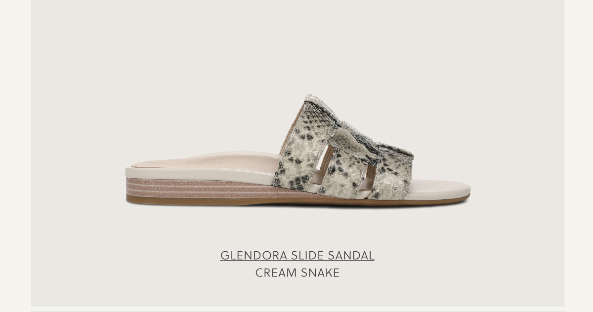 SHOP GLENDORA SLIDE SANDAL - CREAM SNAKE