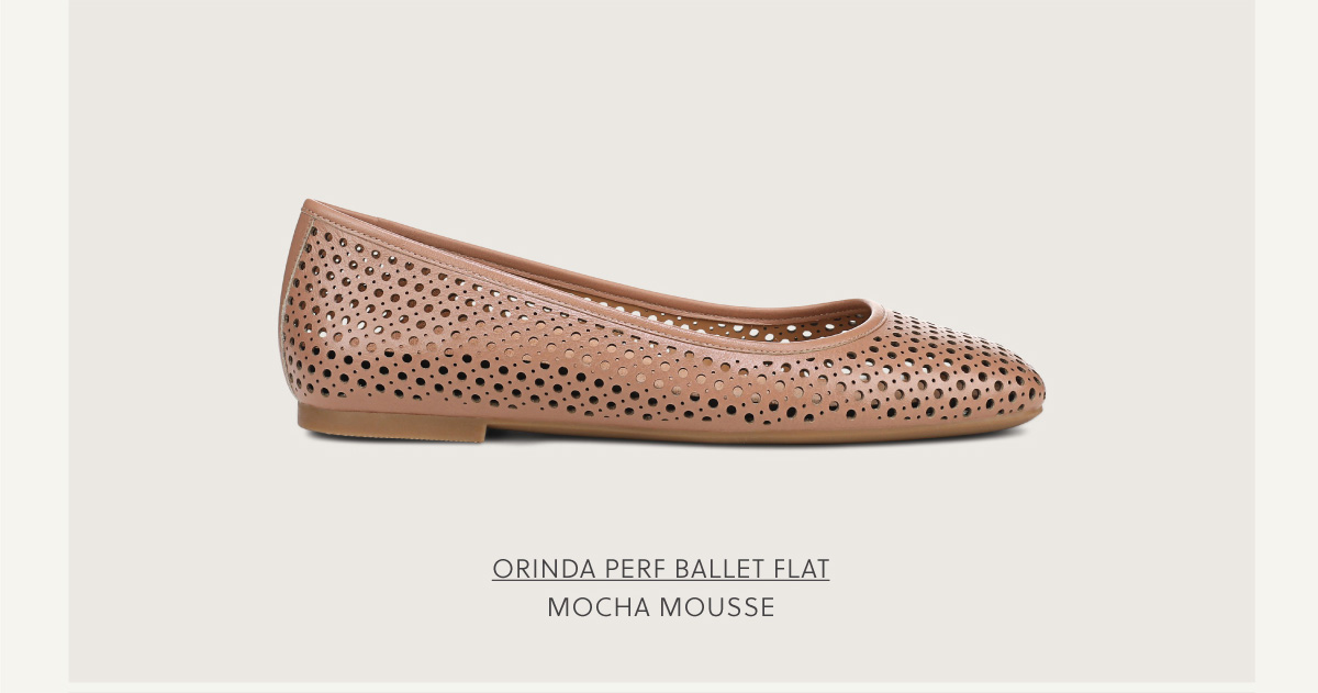 SHOP ORINDA PERF BALLET FLAT - MOCHA MOUSSE