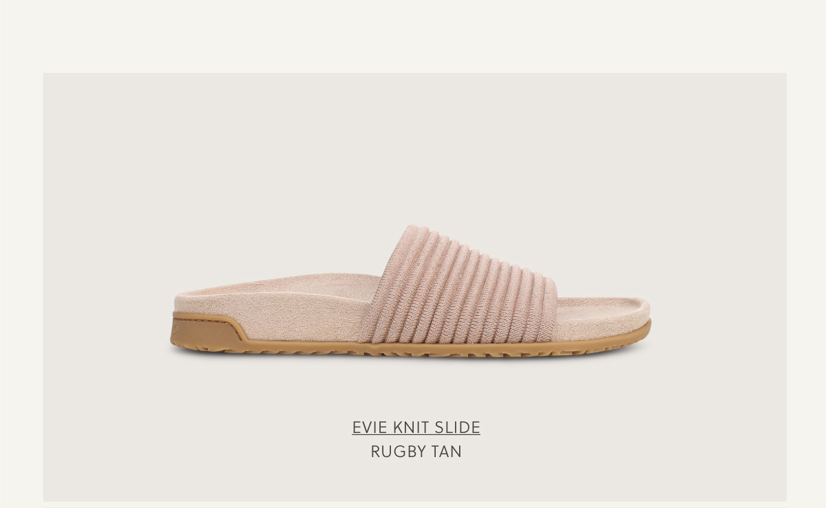 SHOP EVIE KNIT SLIDE - RUGBY TAN