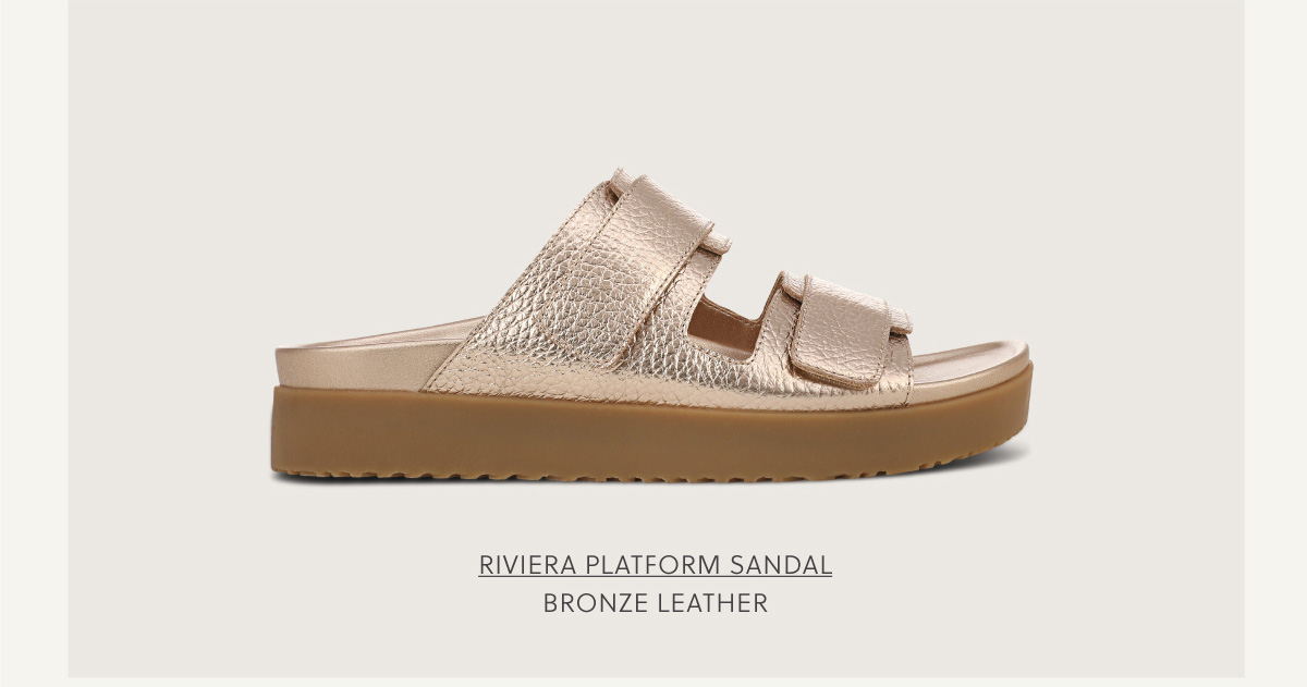 SHOP RIVIERA PLATFORM SANDAL - BRONZE LEATHER