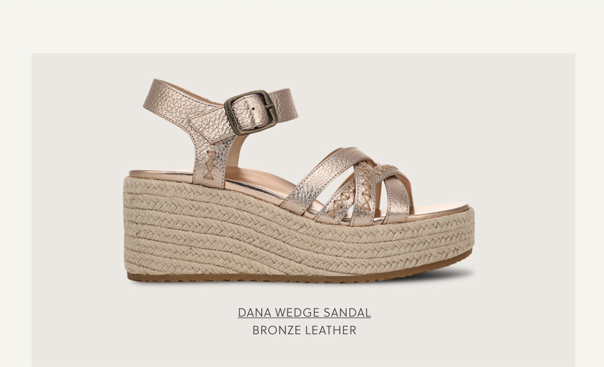 SHOP DANA WEDGE SANDAL - BRONZE LEATHER
