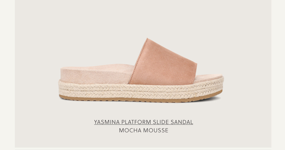 SHOP YASMINA PLATFORM SLIDE SANDAL - MOCHA MOUSSE