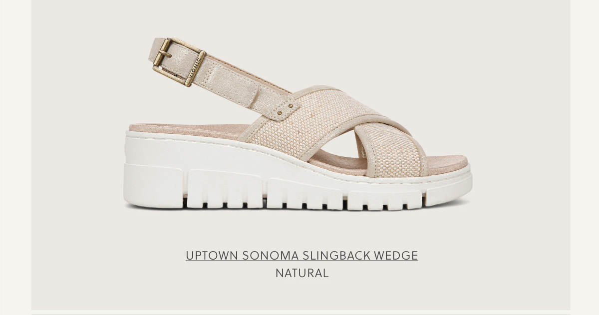 SHOP UPTOWN SONAMA SLINGBACK WEDGE - NATURAL